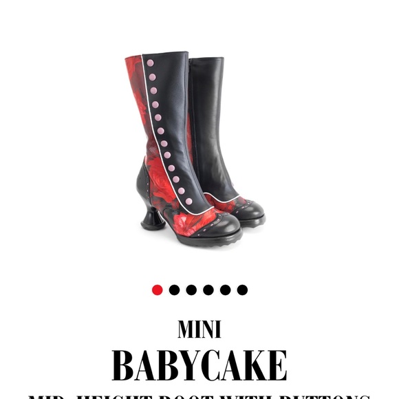 Rare 🔥🔥Size 8 pink and red John Fluevog limited Ed. mini babycake boots 🔥🔥 - Picture 5 of 8